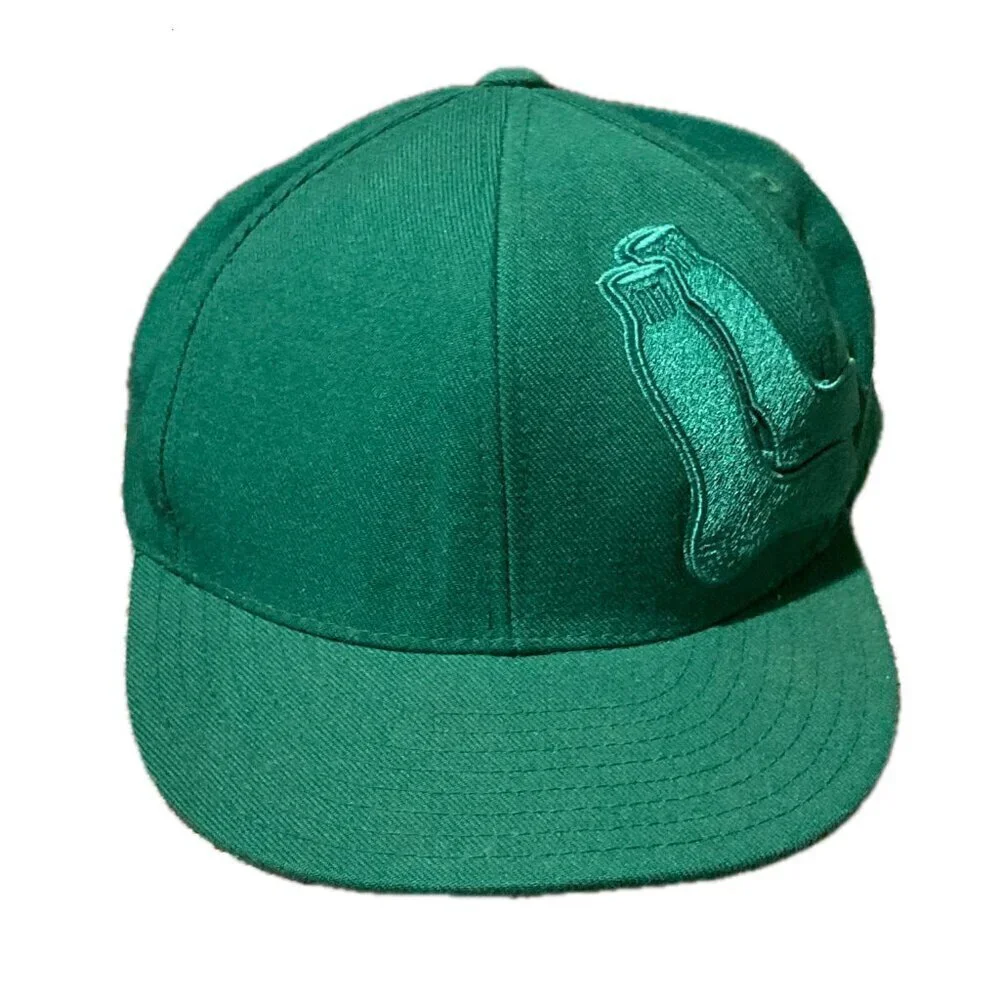 RARE Green Sox American Needle Boston Red Sox Fitted Baseball Cap Size 7 3/8